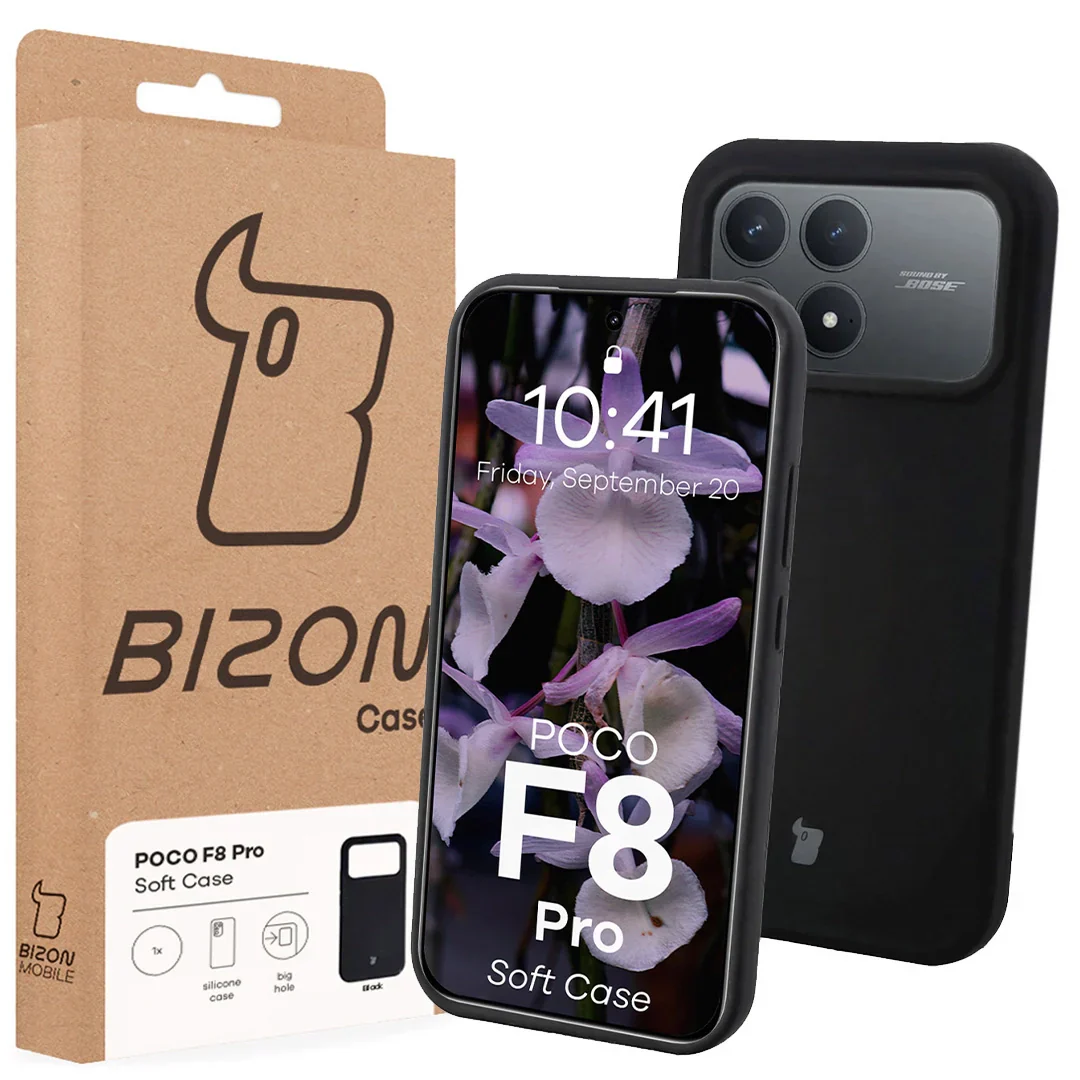 Silikon Handyhülle für Xiaomi POCO F8 Pro, Bizon Soft Case, Schwarz - Image 7