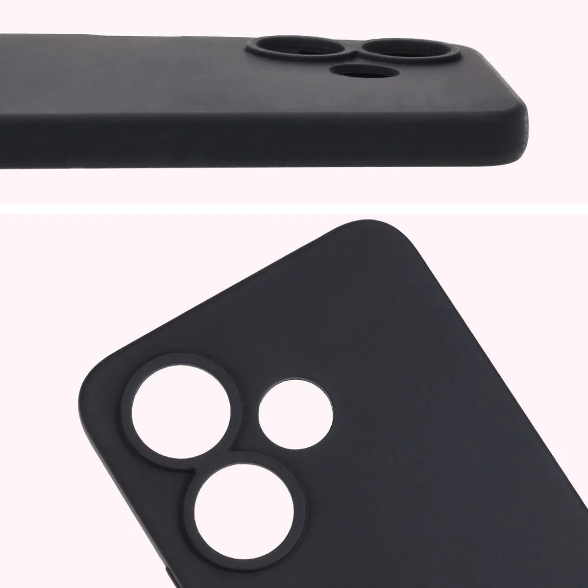 Silikon Handyhülle für Xiaomi Redmi 13 4G, Bizon Soft Case, Schwarz - Image 5