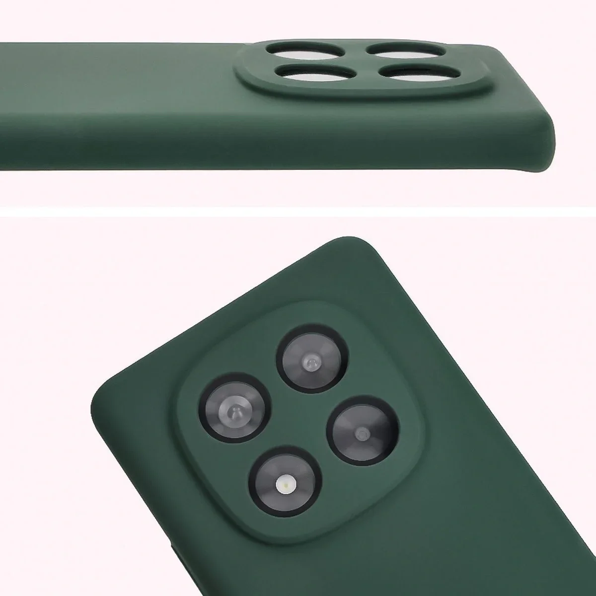 Silikon Handyhülle für Xiaomi Redmi Note 14 Pro 4G, Bizon Soft Case, Dunkelgrün - Image 5