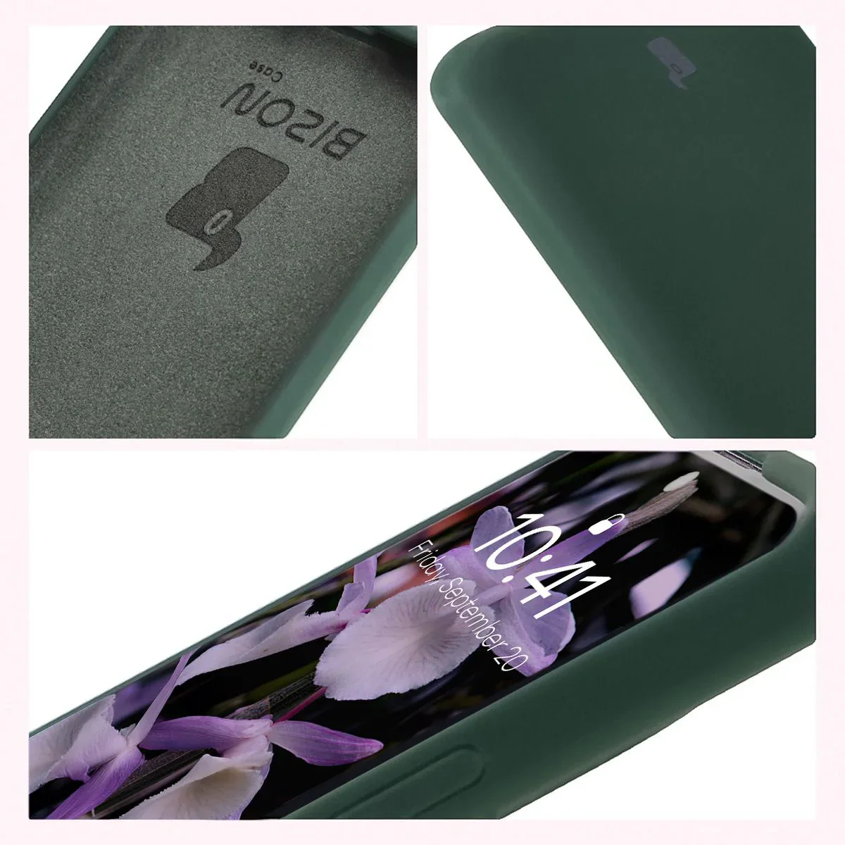 Silikon Handyhülle für Xiaomi Redmi Note 14 Pro 4G, Bizon Soft Case, Dunkelgrün - Image 6
