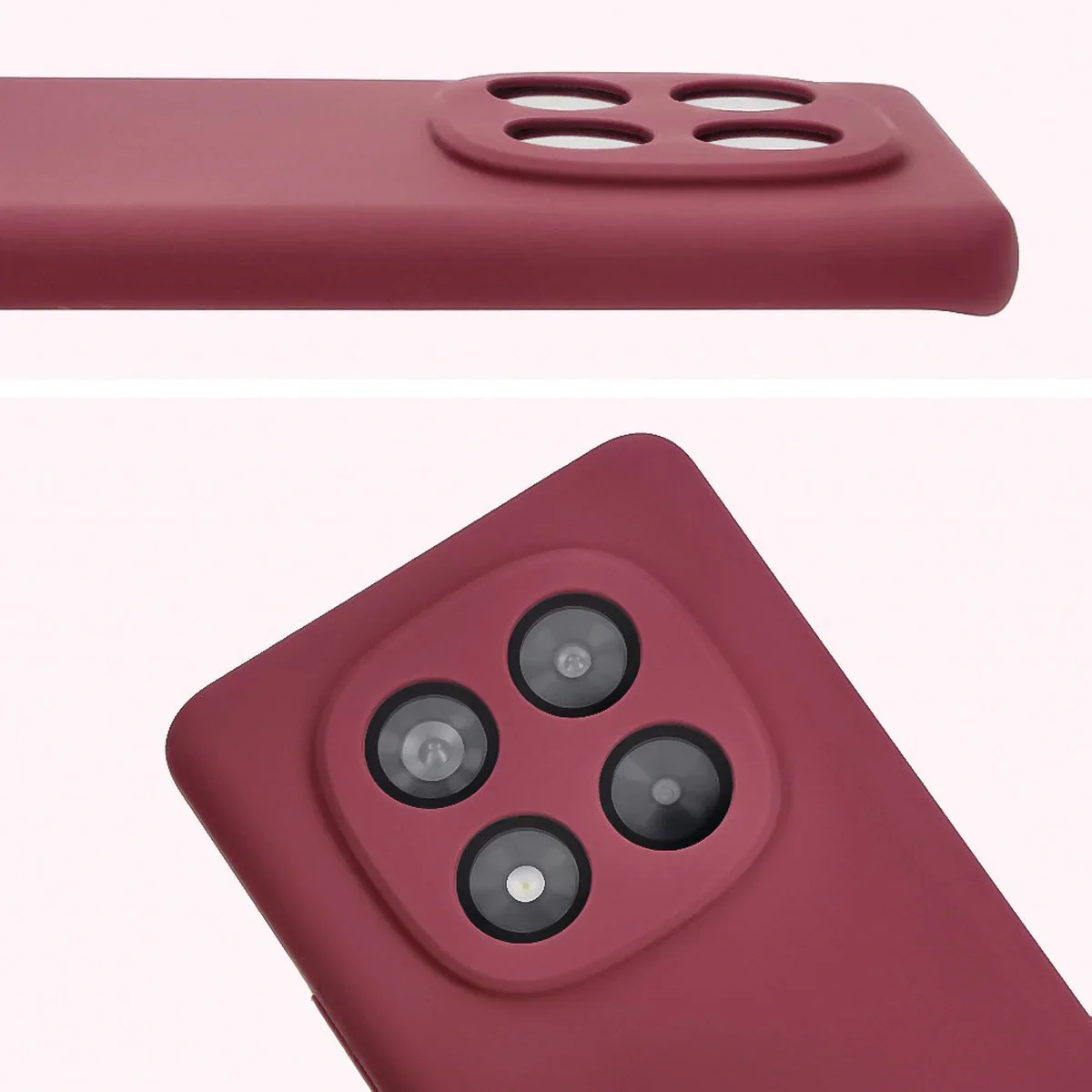 Silikon Handyhülle für Xiaomi Redmi Note 14 Pro 4G, Bizon Soft Case, Pflaumenfarbe - Image 5