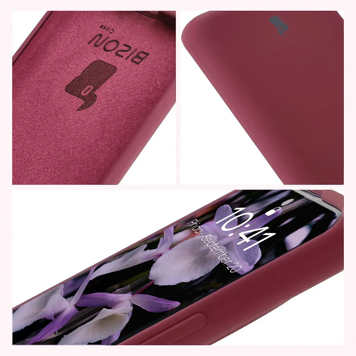 Silikon Handyhülle für Xiaomi Redmi Note 14 Pro 4G, Bizon Soft Case, Pflaumenfarbe - Image 6