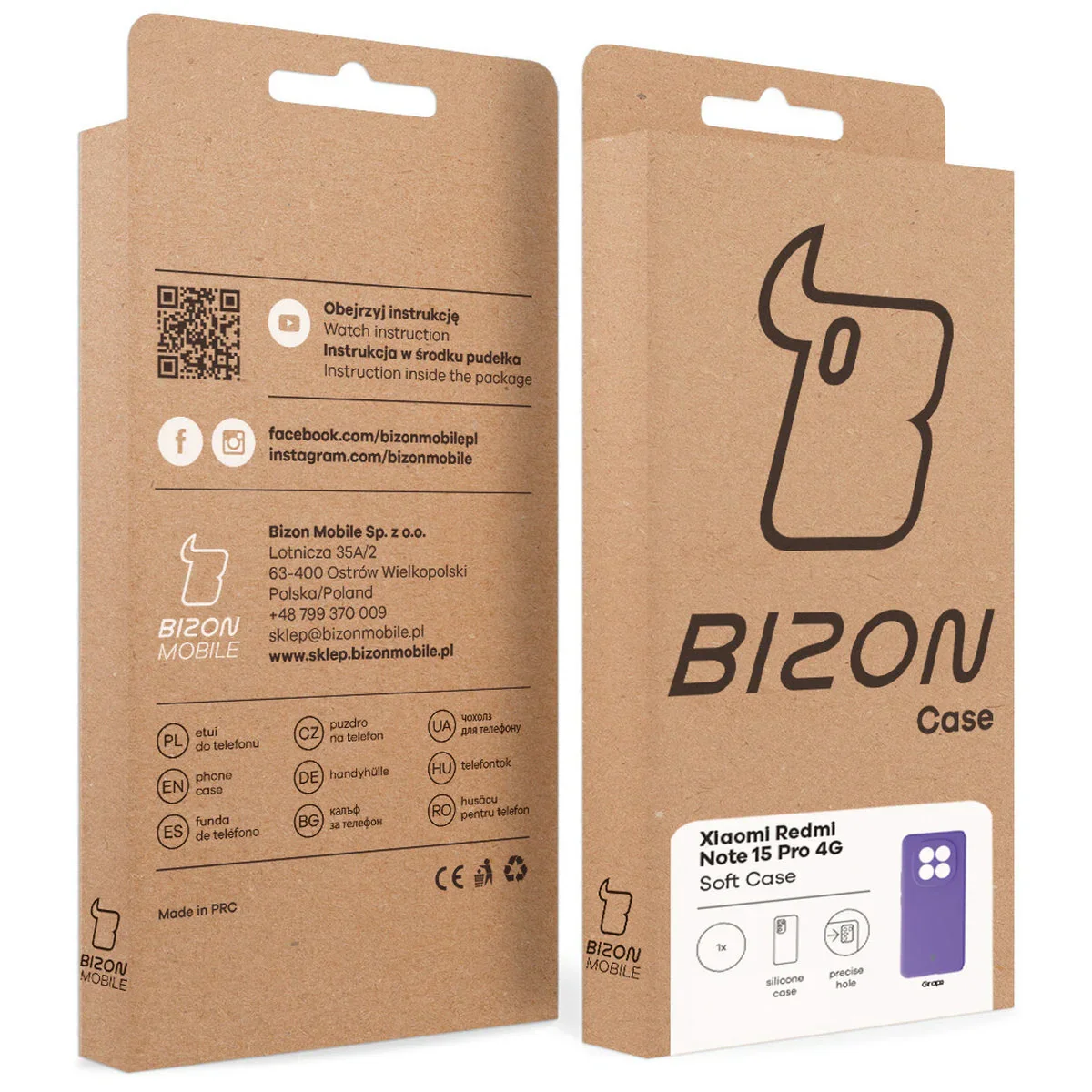 Silikon Handyhülle für Xiaomi Redmi Note 15 Pro 4G, Bizon Soft Case, Violett - Image 8