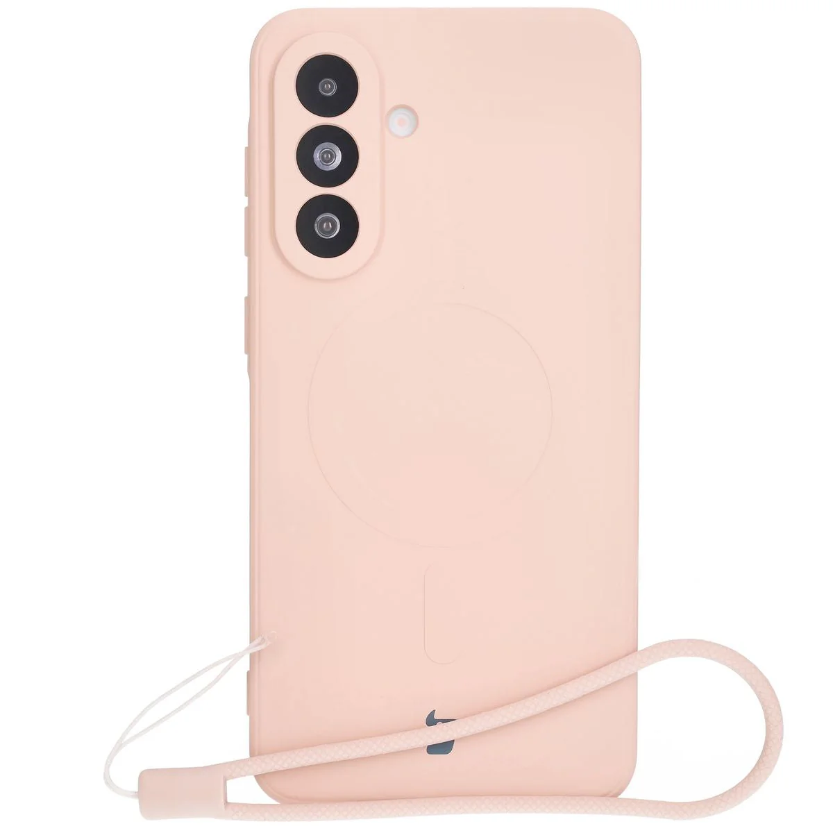 Silikon Handyhülle mit Magnetring für Galaxy A36 5G, Bizon Case Silicone Magnetic Sq, Hellrosa - Image 2