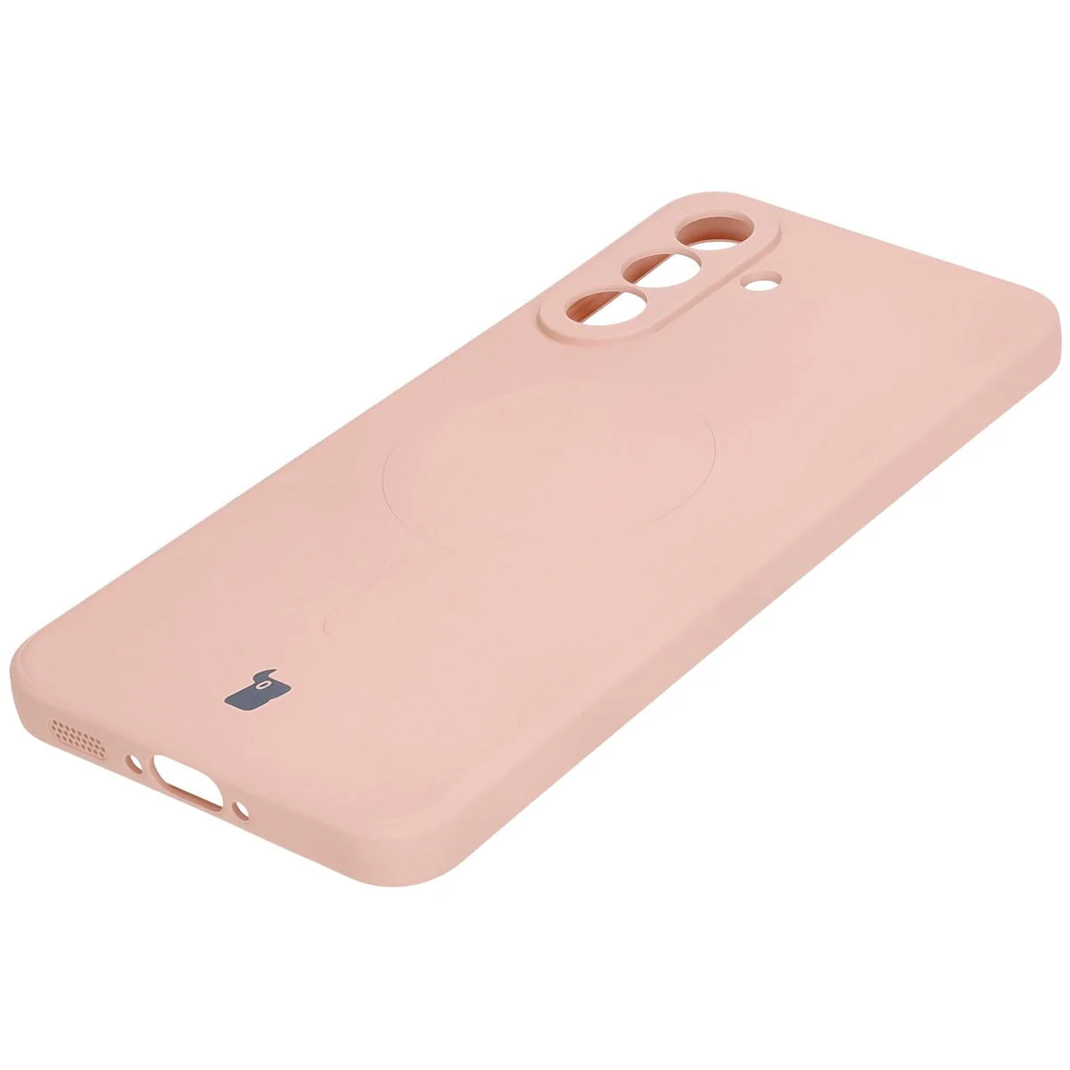 Silikon Handyhülle mit Magnetring für Galaxy A36 5G, Bizon Case Silicone Magnetic Sq, Hellrosa - Image 4