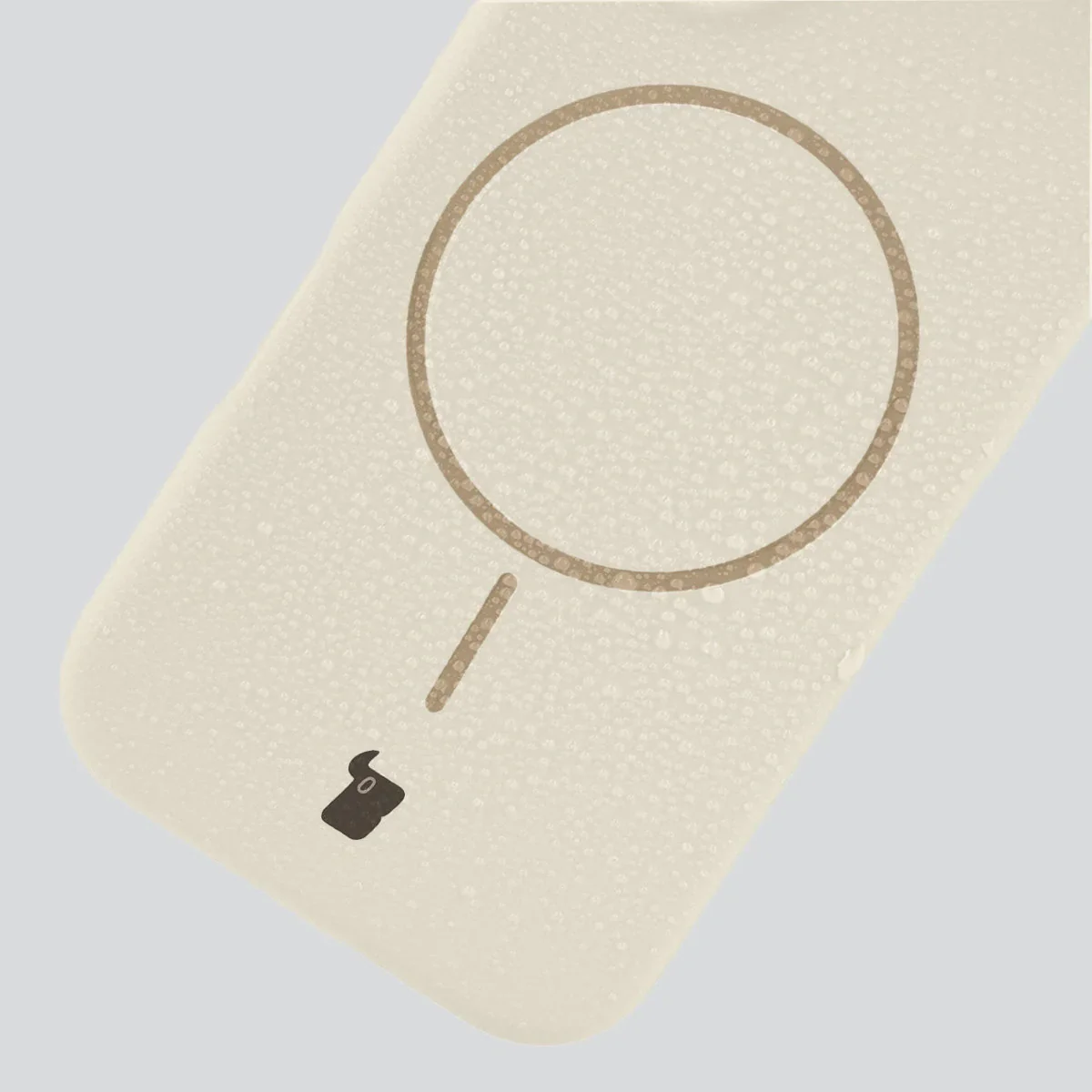 Silikon Handyhülle mit Magnetring für iPhone 17, Bizon Soft Case Magnetic, Écru - Image 7