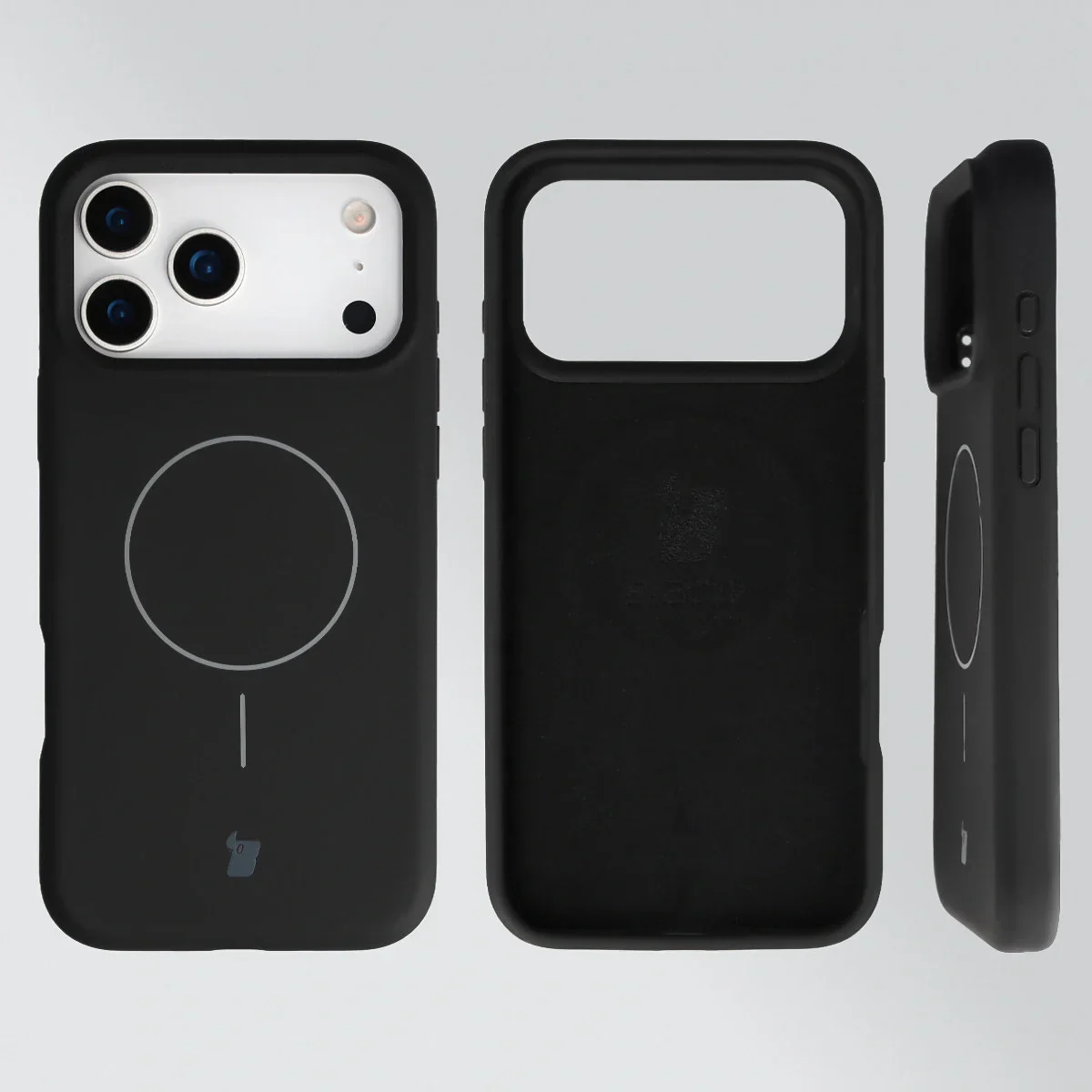 Silikon Handyhülle mit Magnetring für iPhone 17 Pro Max, Bizon Soft Case Magnetic, Schwarz - Image 5