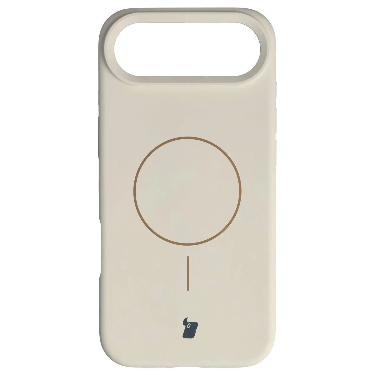 Silikon Handyhülle mit Magnetring für iPhone Air, Bizon Soft Case Magnetic, Écru - Image 2