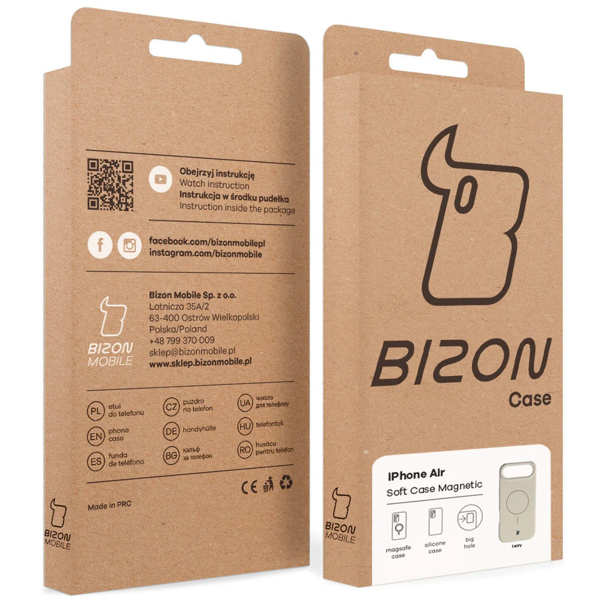 Silikon Handyhülle mit Magnetring für iPhone Air, Bizon Soft Case Magnetic, Écru - Image 9