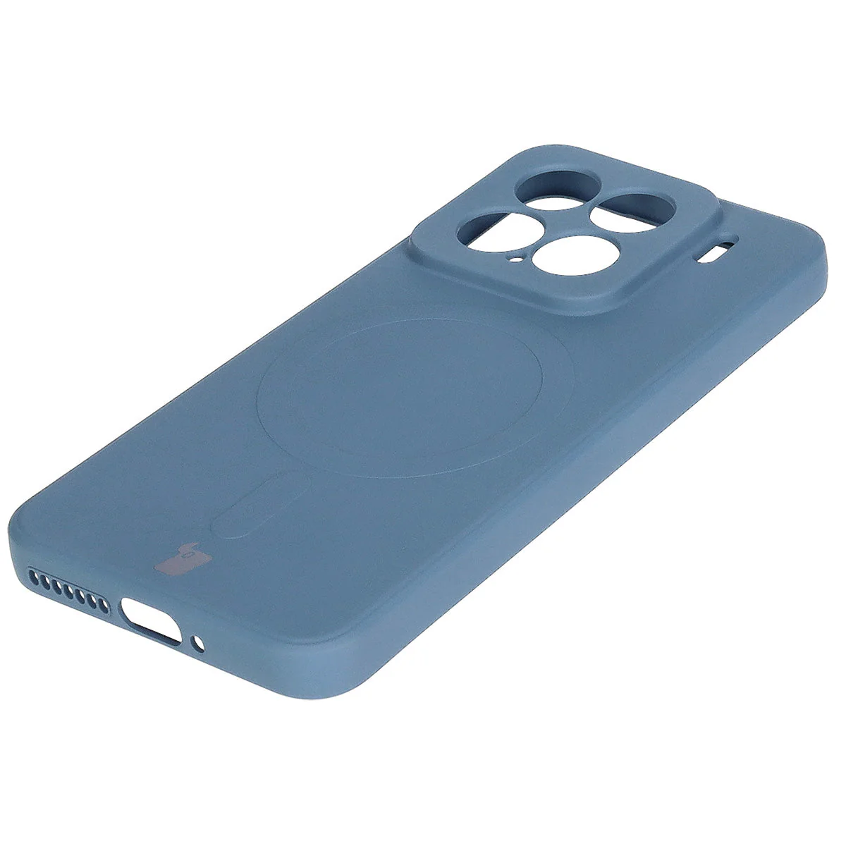 Silikon Handyhülle mit Magnetring für Xiaomi 15, Bizon Case Silicone Magnetic Sq, Dunkelblau - Image 4