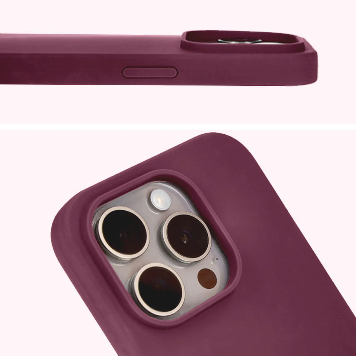 Silikon Schutzhülle für iPhone 14 Pro, Bizon Soft Case, Pflaumenfarbe - Image 10