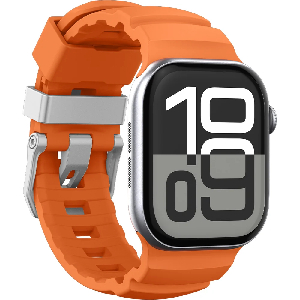 Silikonband für Apple Watch 49/46/45/44 mm, Spigen WBS2, Orange - Image 2