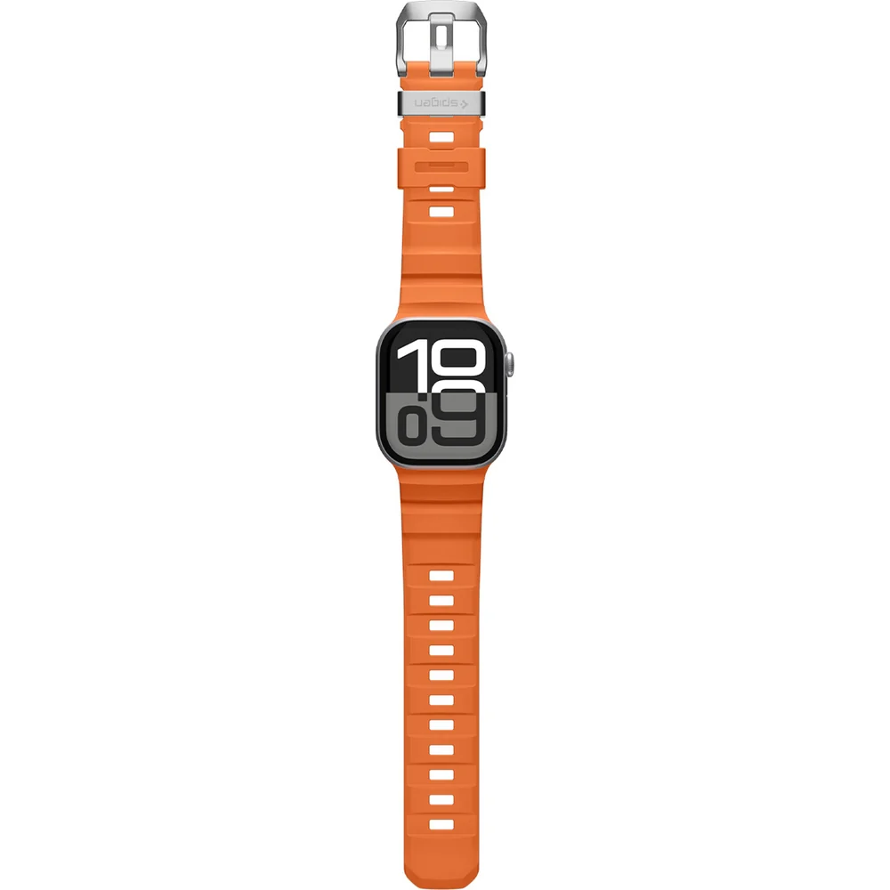 Silikonband für Apple Watch 49/46/45/44 mm, Spigen WBS2, Orange - Image 5