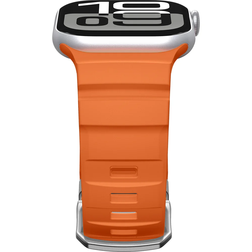 Silikonband für Apple Watch 49/46/45/44 mm, Spigen WBS2, Orange - Image 7