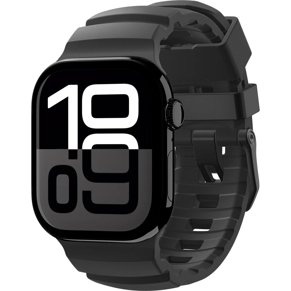 Silikonband für Apple Watch 49/46/45/44 mm, Spigen WBS2, Schwarz - Image 11