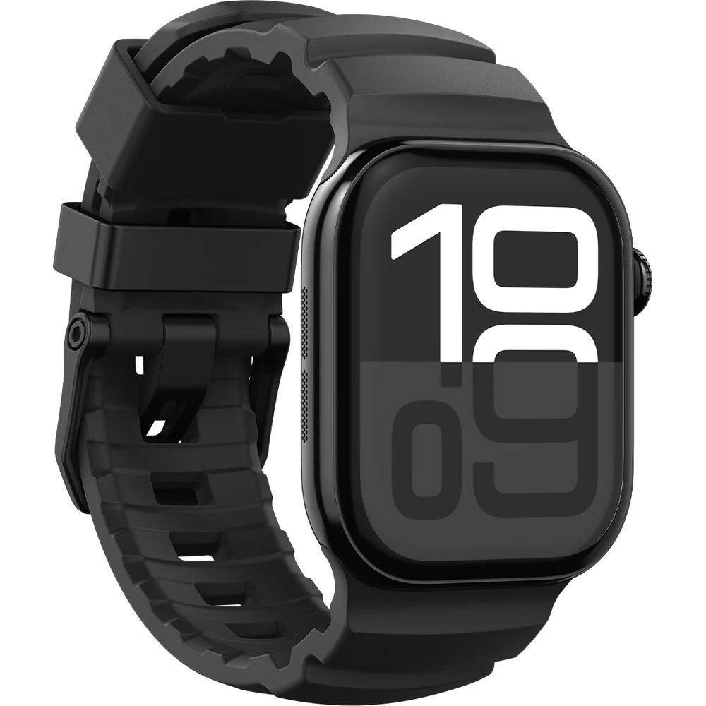 Silikonband für Apple Watch 49/46/45/44 mm, Spigen WBS2, Schwarz - Image 2