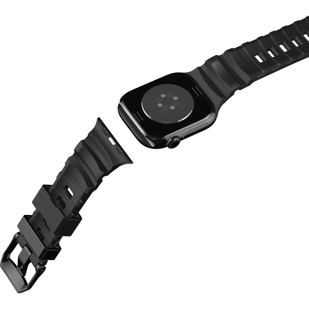 Silikonband für Apple Watch 49/46/45/44 mm, Spigen WBS2, Schwarz - Image 3