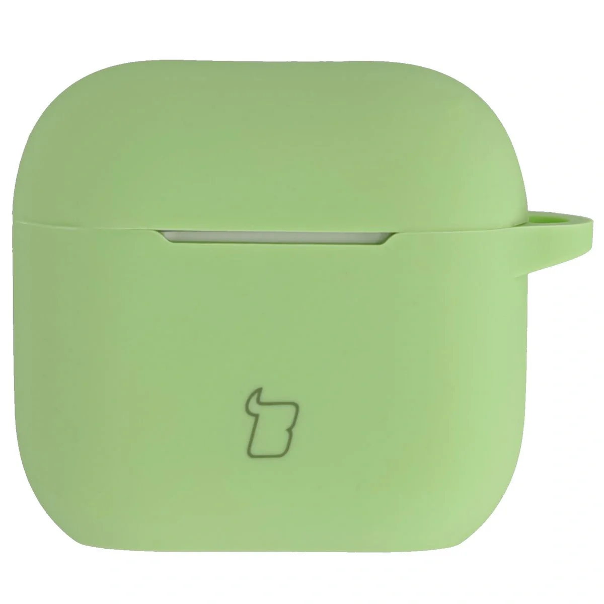 Silikonhülle mit Karabiner für AirPods 4, Bizon Case Headphone Silicone, Hellgrün - Image 2