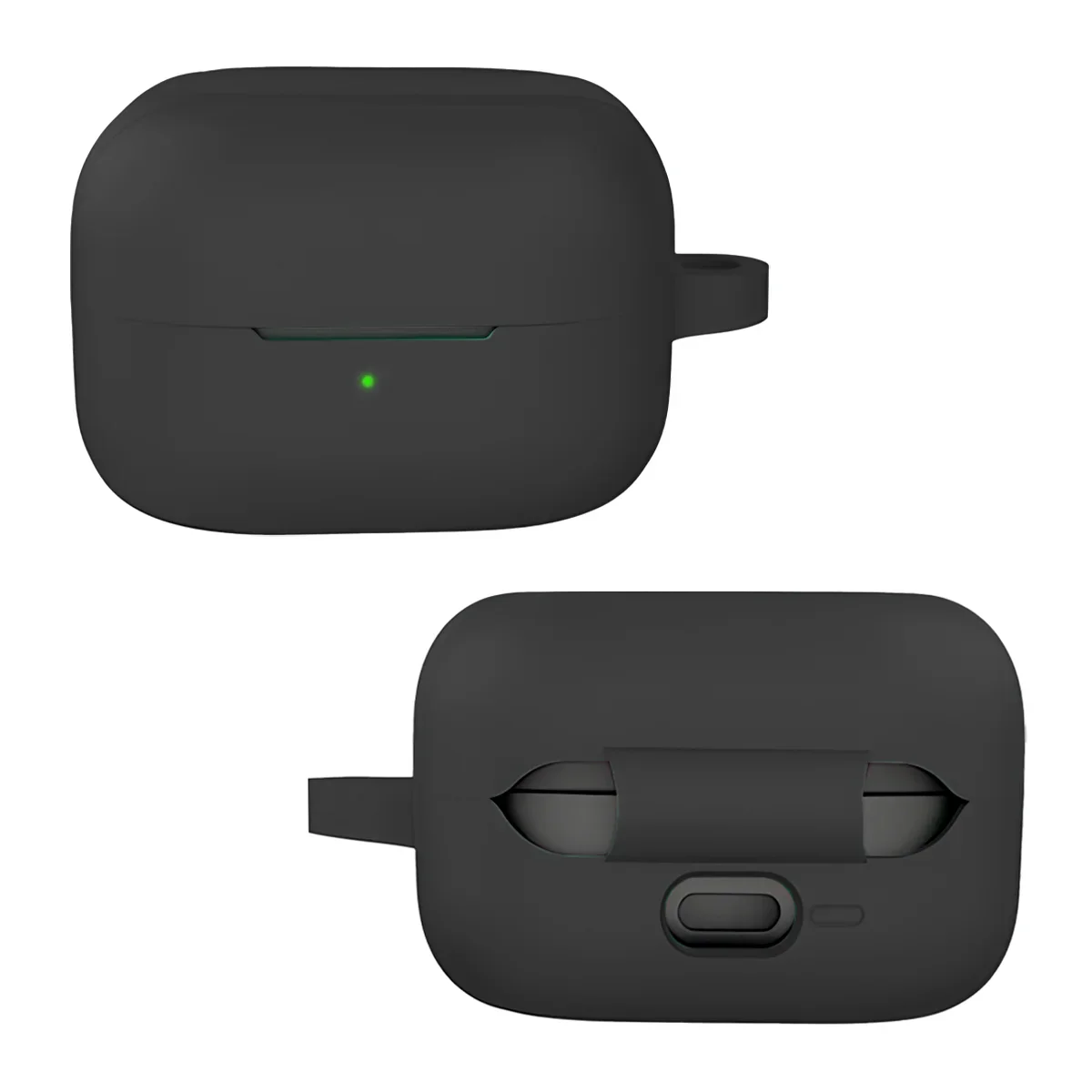 Silikonhülle mit Karabiner für Galaxy Buds 4 / 4 Pro, Bizon Case Headphone Silicone, Schwarz - Image 5