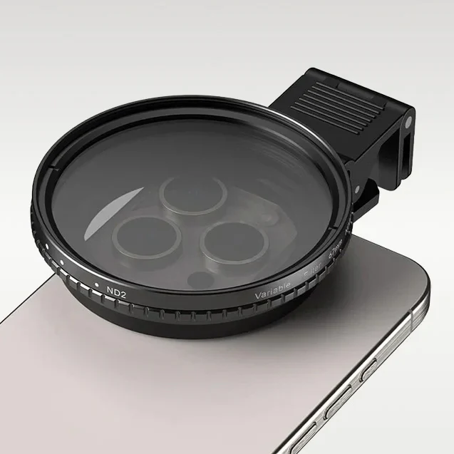 Smartphone Objektiv mit VND Filter 2–32, Apexel HD Glass 67 mm ND32, Schwarz - Image 4
