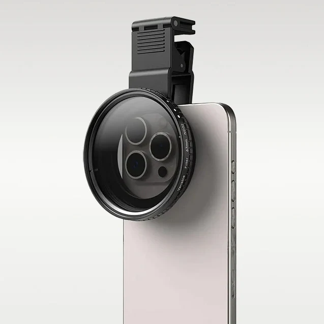 Smartphone Objektiv mit VND Filter 2–400, Apexel HD Glass 67 mm ND400, Schwarz - Image 6