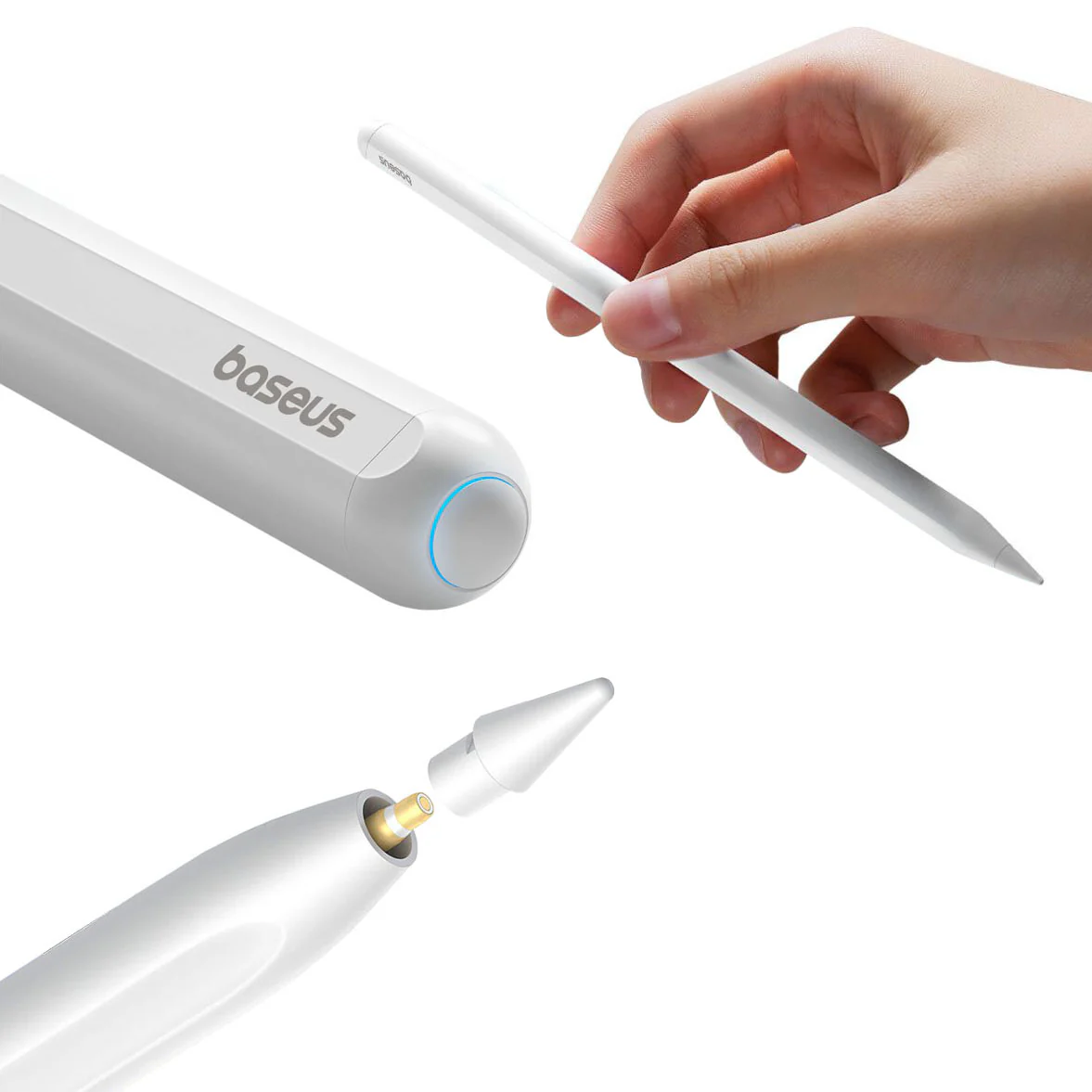 Stift Baseus für iPad / Pro / Air / Mini (2018 und neuere) Smooth Writing 2 Stylus Writing 2 Overseas mit induktiver Aufladung, Weiß