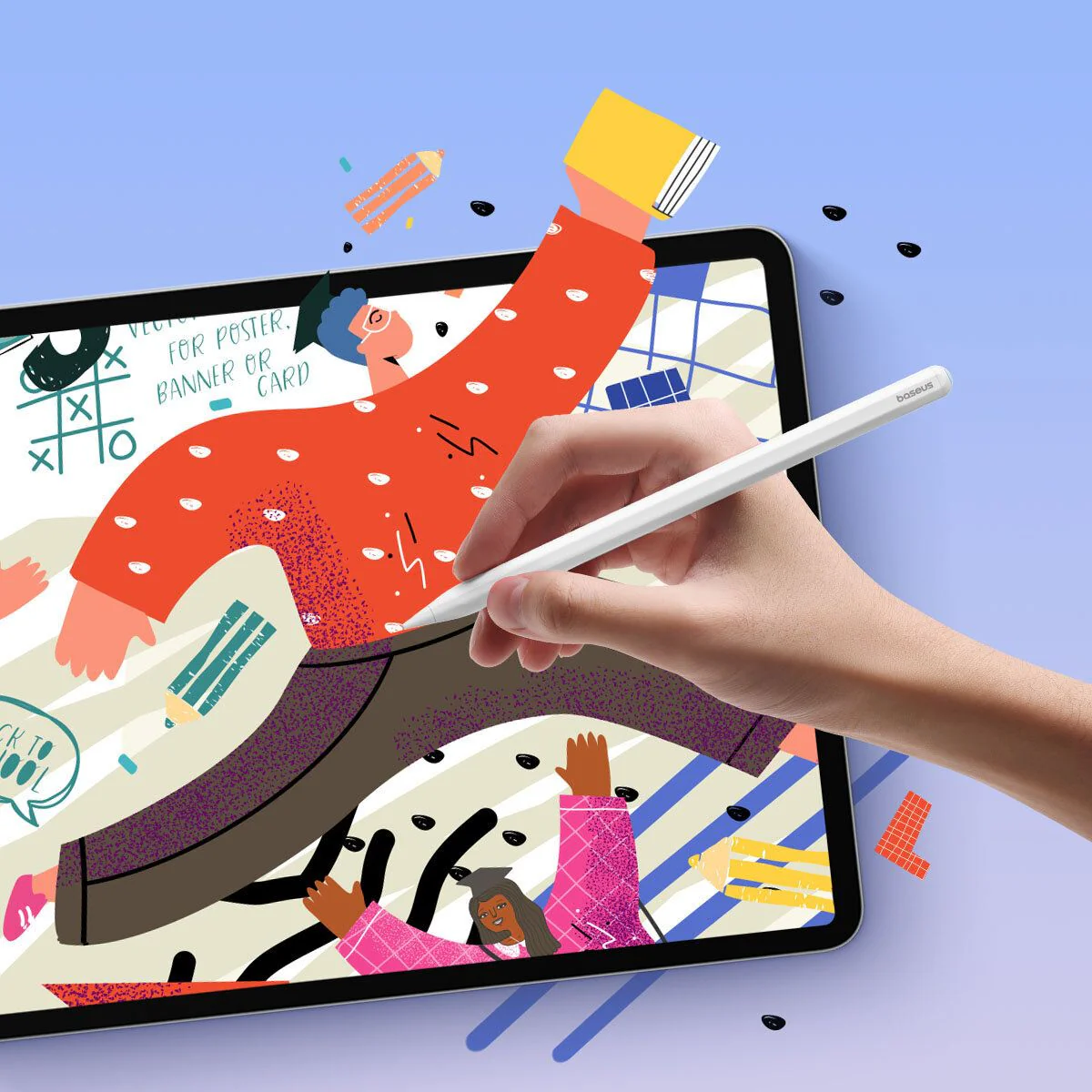 Stift Baseus für iPad / Pro / Air / Mini (2018 und neuere) Smooth Writing 2 Stylus Writing 2 Overseas mit induktiver Aufladung, Weiß - Image 7