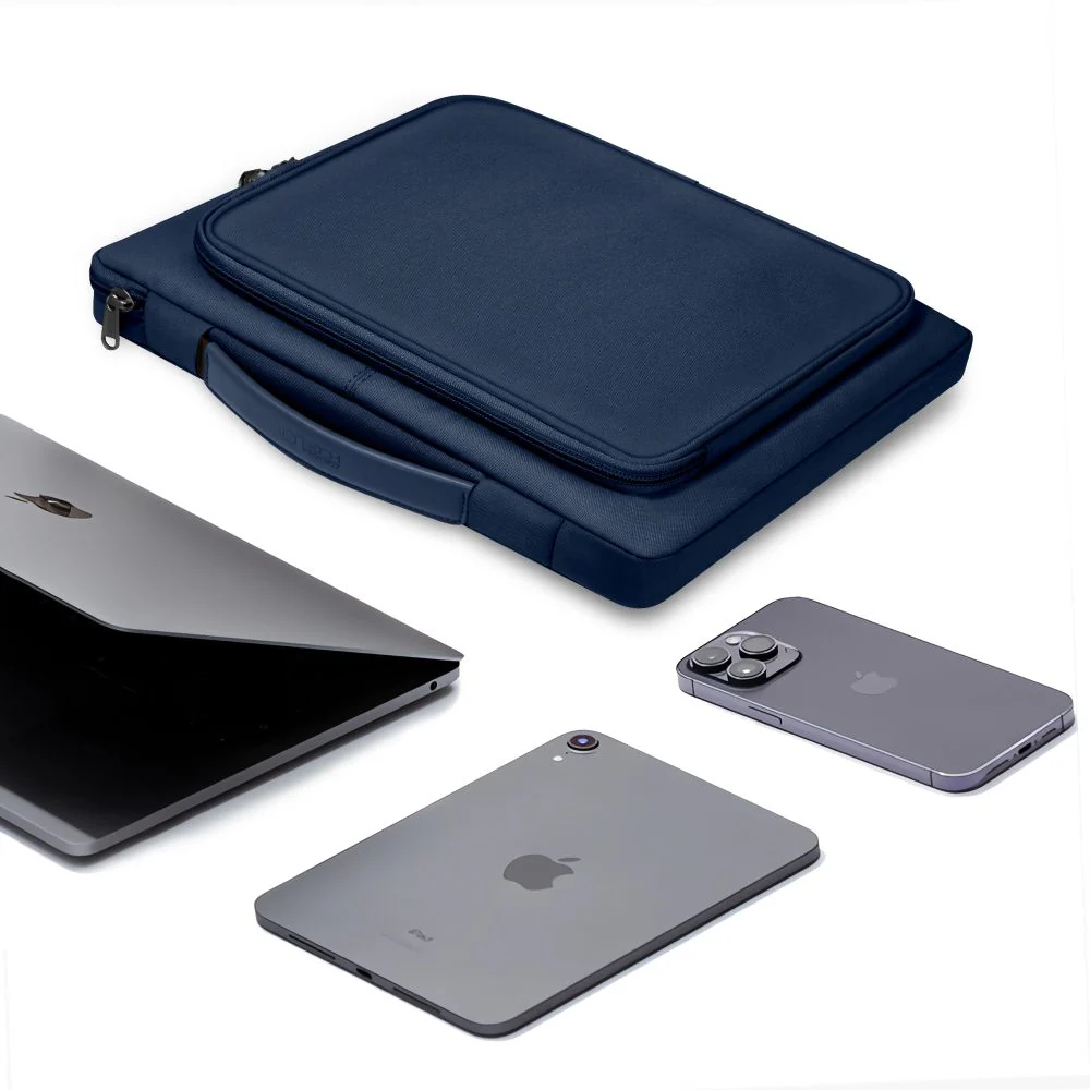 Tasche für 13" / 14" Laptop, Tech-Protect Basic Bag, Dunkelblau - Image 6