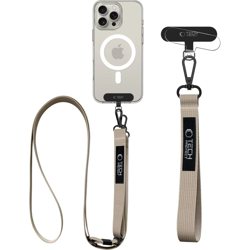Tech-Protect C6S Rope Wrist Strap, Beige - Image 2