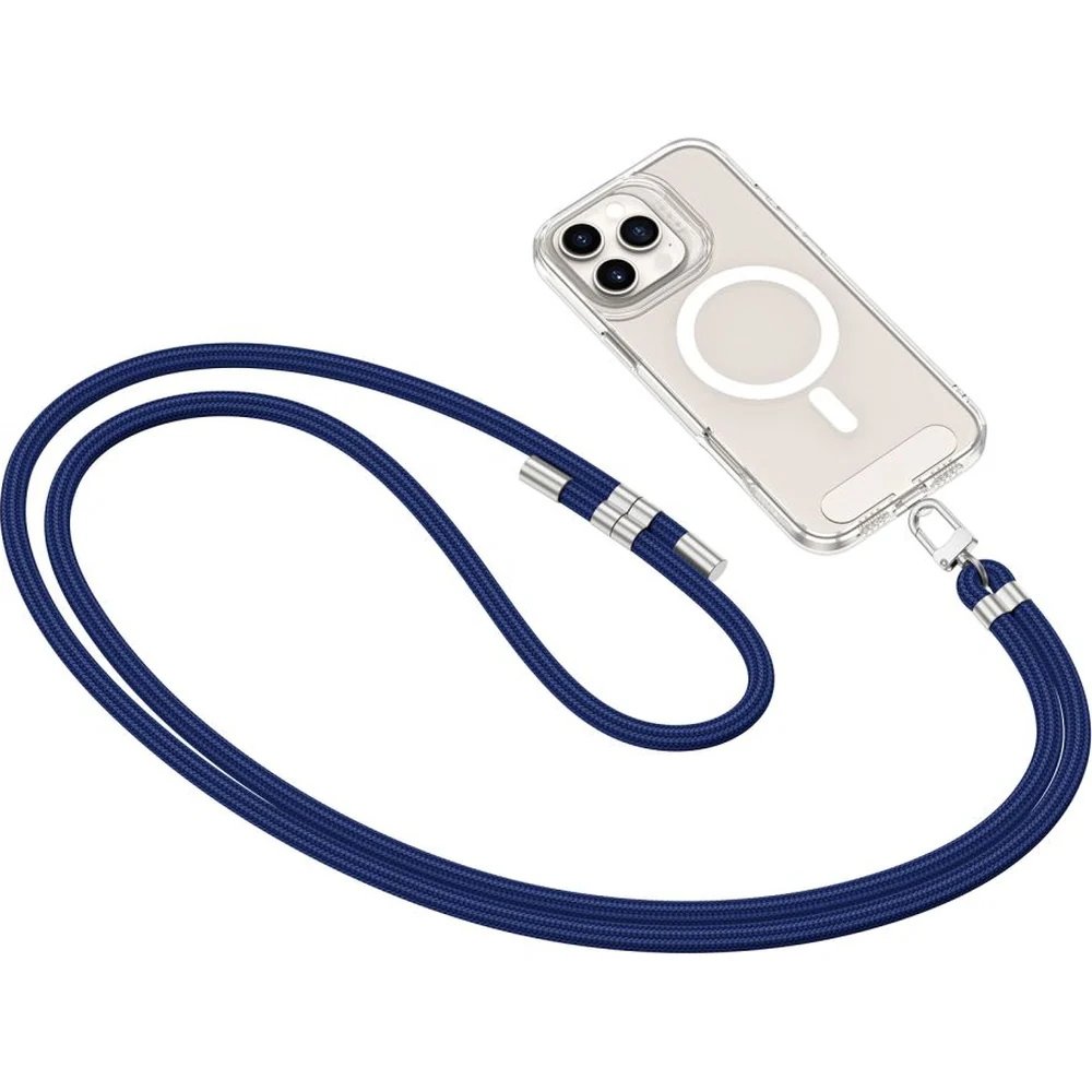 Tech-Protect C7S Rope Wrist Strap, Dunkelblau mit Silbernen Elementen - Image 3