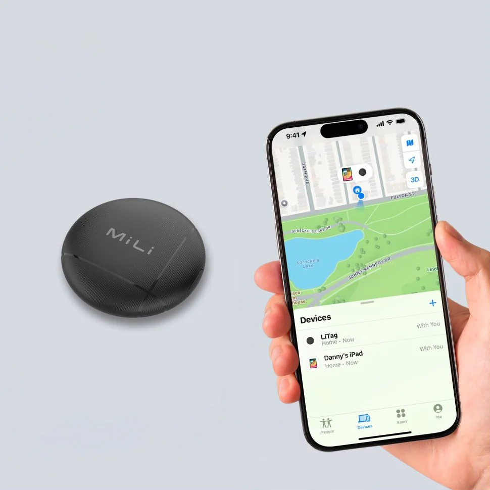 Tracker mit Apple Find My und Android Find Hub, Fixed LiTag GPS, mit Lautsprecher, Schwarz - Image 2