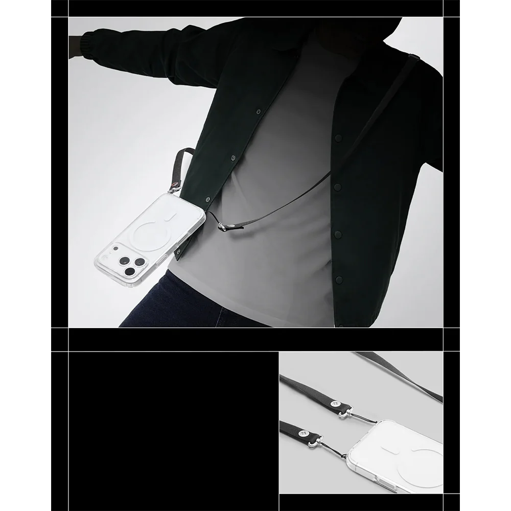 Umhängeband für Smartphone und Kamera, Spigen Lanyard Strap DA30L, Schwarz - Image 14