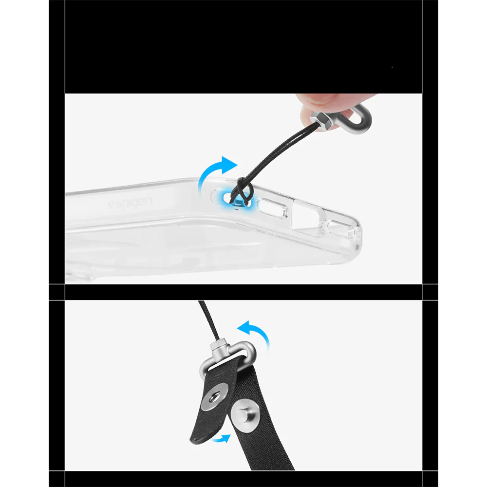 Umhängeband für Smartphone und Kamera, Spigen Lanyard Strap DA30L, Schwarz - Image 18