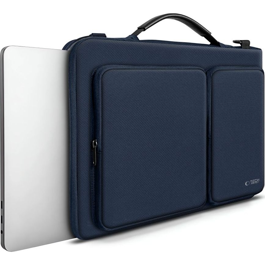 Umhängetasche für 13-14“ Laptop, Tech-Protect Defender Bag, Dunkelblau - Image 3