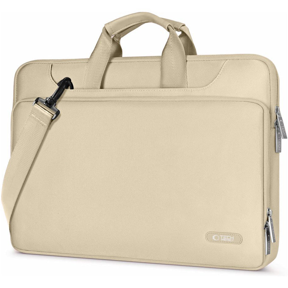 Umhängetasche für 15-16“ Laptop, Tech-Protect Pocket Bag, Beige - Image 2