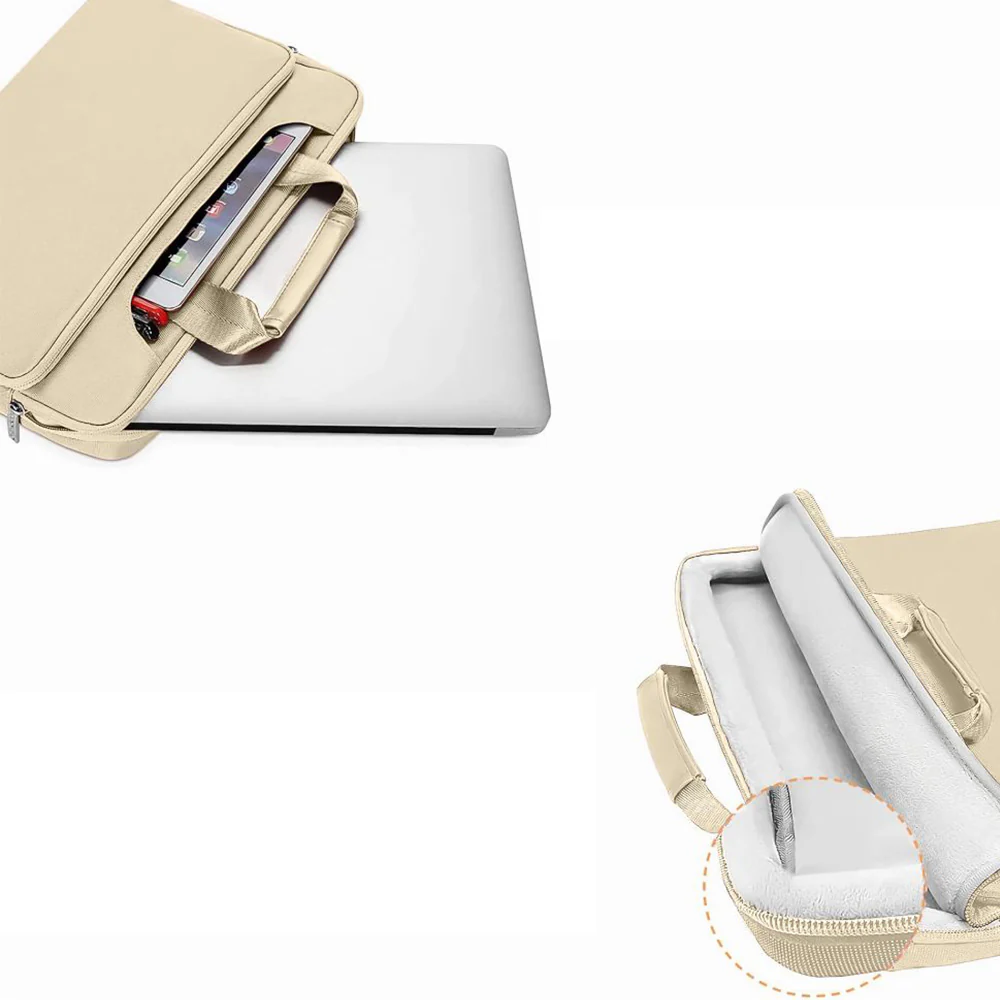 Umhängetasche für 15-16“ Laptop, Tech-Protect Pocket Bag, Beige - Image 5