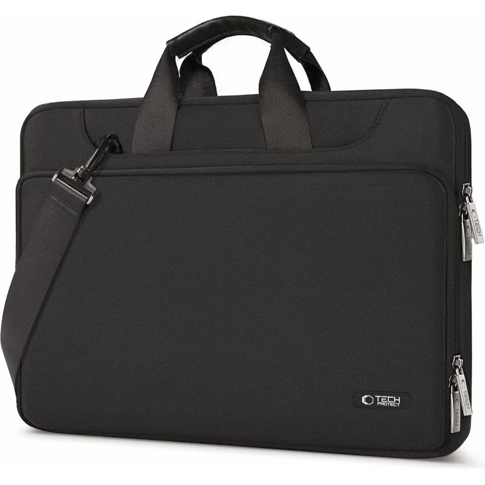 Umhängetasche für 15-16“ Laptop, Tech-Protect Pocket Bag, Schwarz - Image 2