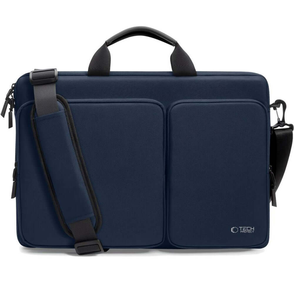Umhängetasche für 17“ Laptop, Tech-Protect Defender Bag, Dunkelblau