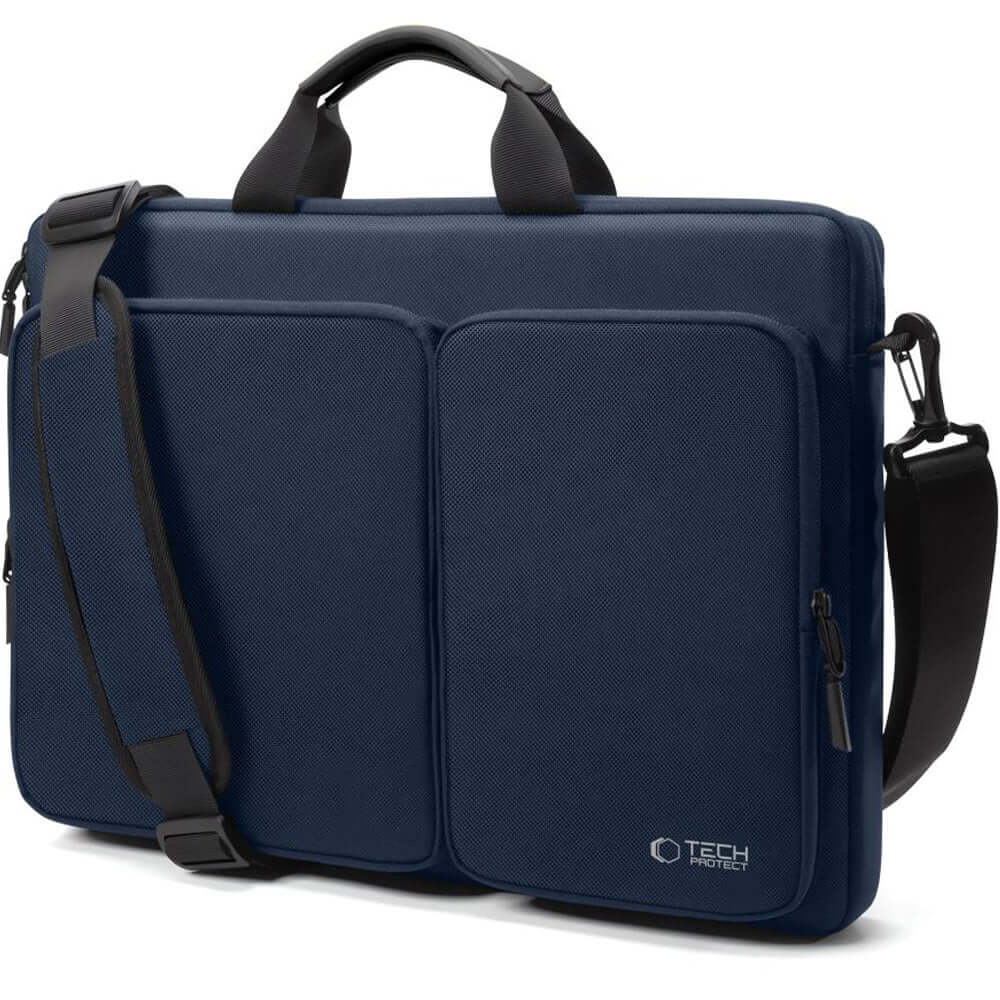 Umhängetasche für 17“ Laptop, Tech-Protect Defender Bag, Dunkelblau - Image 3