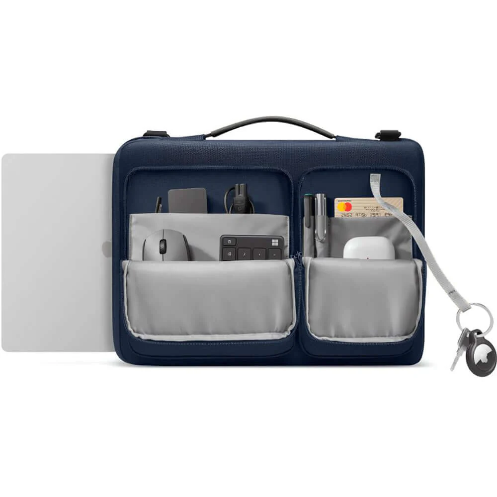 Umhängetasche für 17“ Laptop, Tech-Protect Defender Bag, Dunkelblau - Image 4