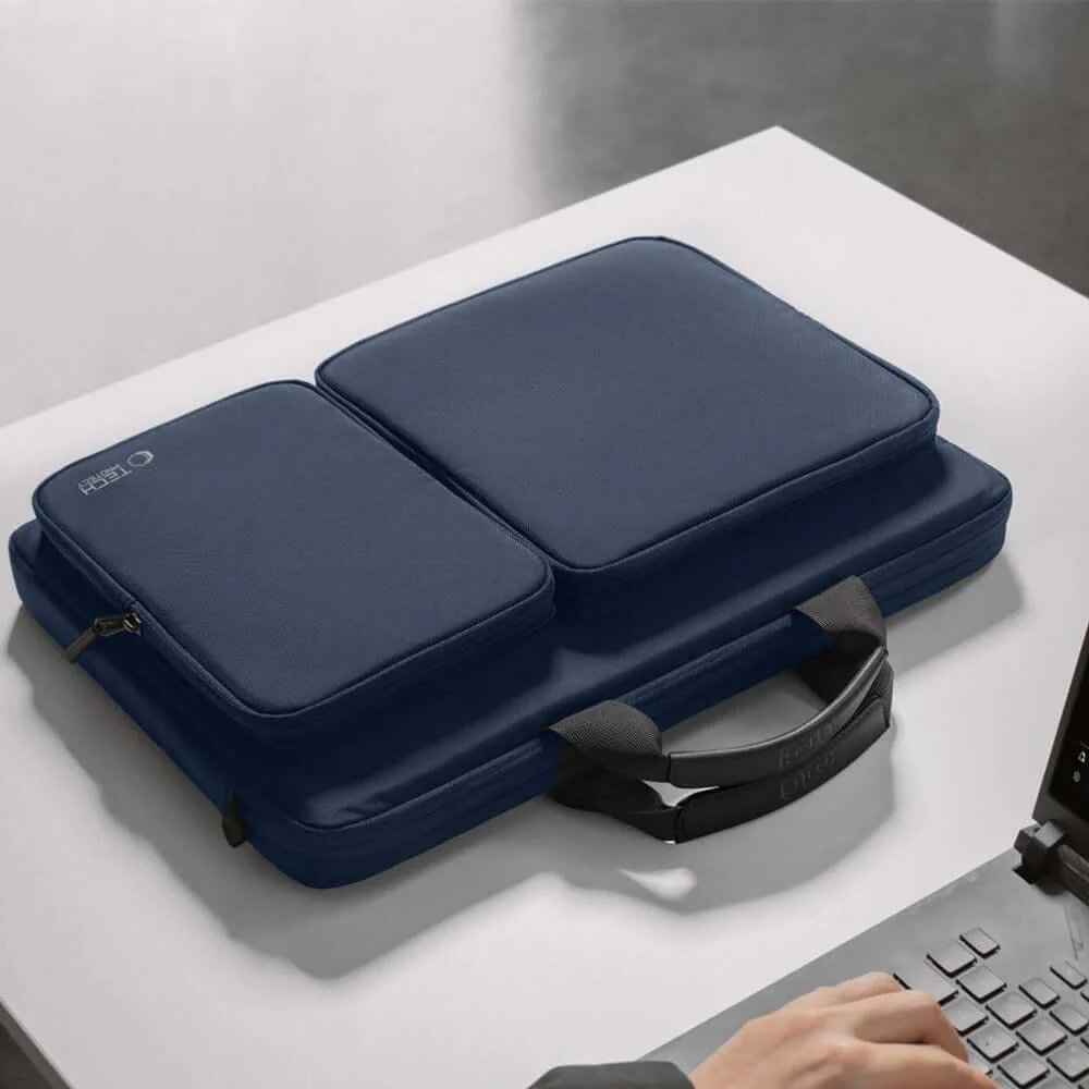 Umhängetasche für 17“ Laptop, Tech-Protect Defender Bag, Dunkelblau - Image 9