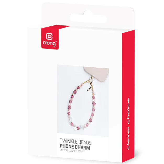 Universal-Handyband für das Handgelenk, Crong Phone Charm, rosa Perlen - Image 5