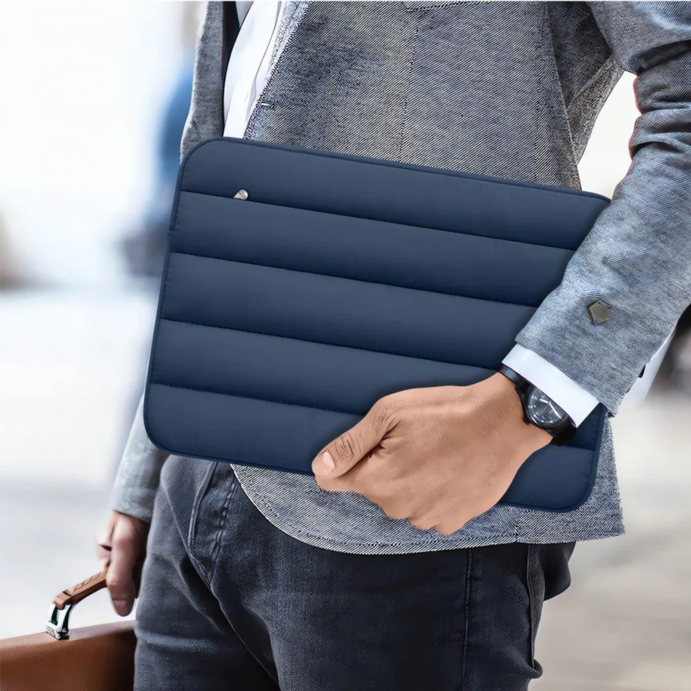 Universal Laptoptasche bis zu 13-14", Tech-Protect Fluffy, Dunkelblau - Image 12