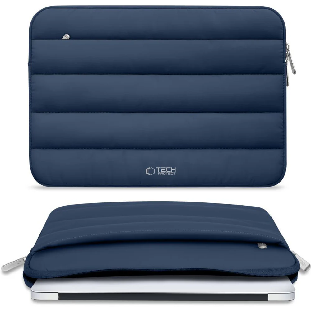 Universal Laptoptasche bis zu 13-14", Tech-Protect Fluffy, Dunkelblau - Image 4