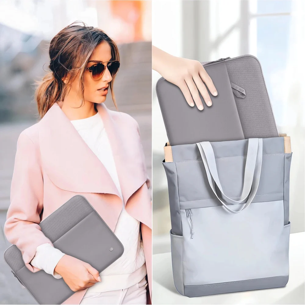 Universal Laptoptasche bis zu 13"-14", Tech-Protect Sleeve, Grau - Image 13