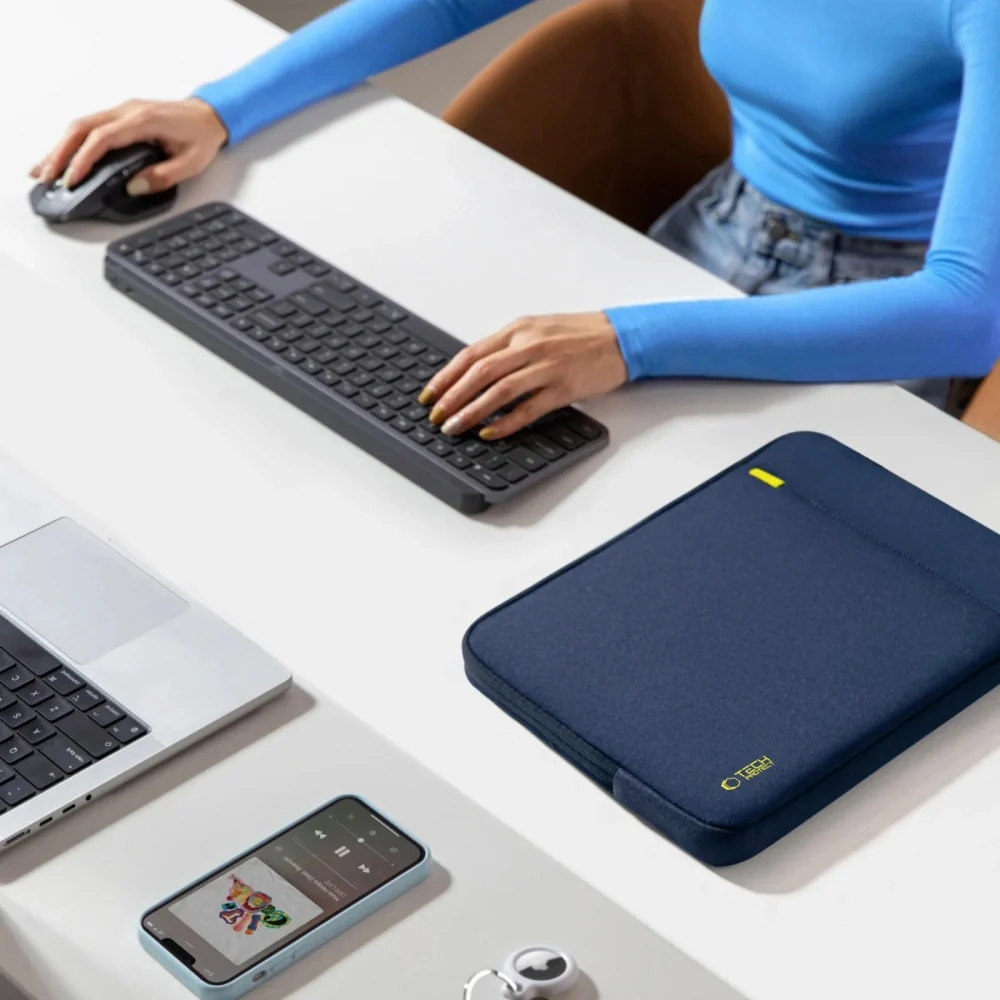 Universal Laptoptasche bis zu 15"-16", Tech-Protect Defender, Dunkelblau - Image 10
