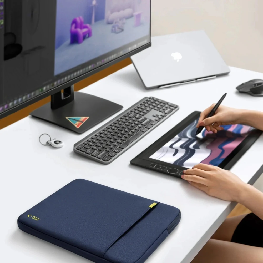 Universal Laptoptasche bis zu 15"-16", Tech-Protect Defender, Dunkelblau - Image 11