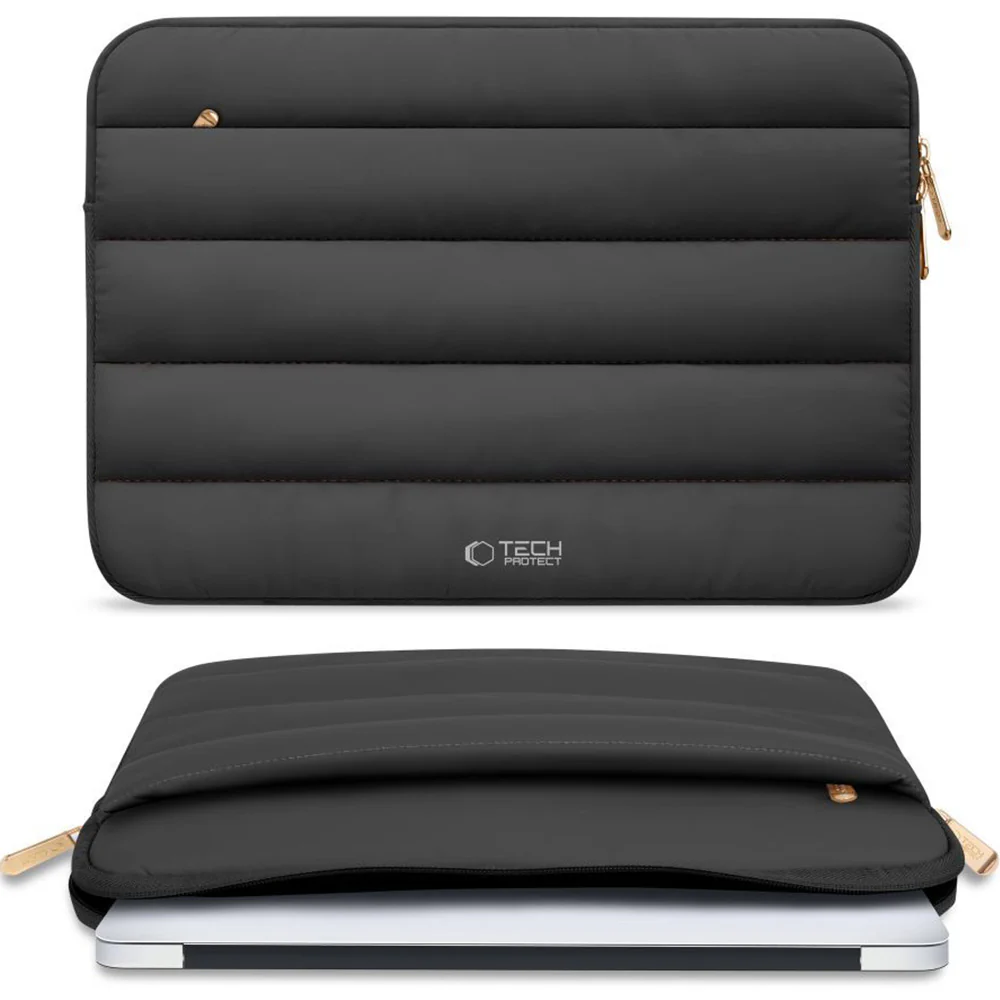 Universal Laptoptasche bis zu 15"-16", Tech-Protect Fluffy, Schwarz - Image 4