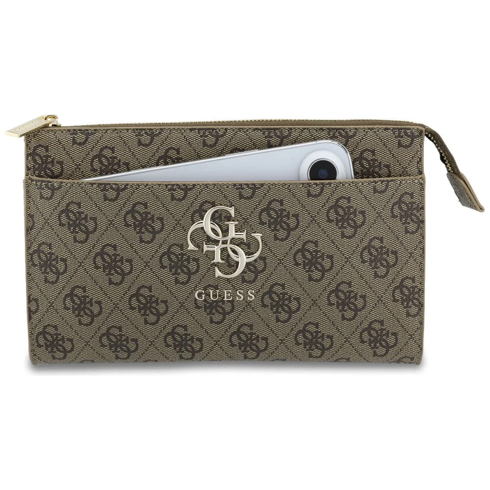 Universaltasche / Schuber 21 x 13,5 x 3,5 cm, Guess Phone Pouch, Brown - Image 5