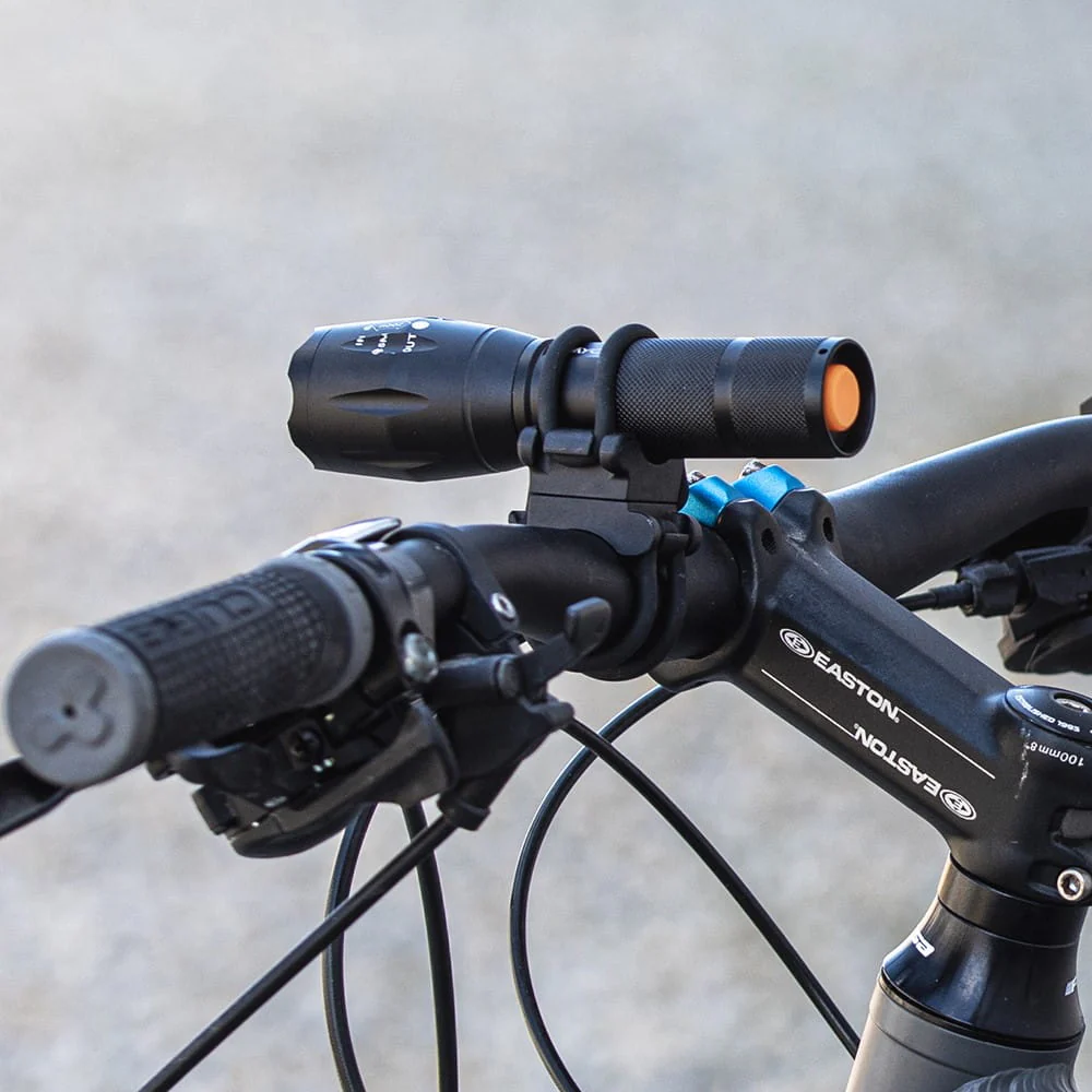 Universelle Fahrradhalterung für Taschenlampe am Lenker, Vayox VA0076, Schwarz - Image 5